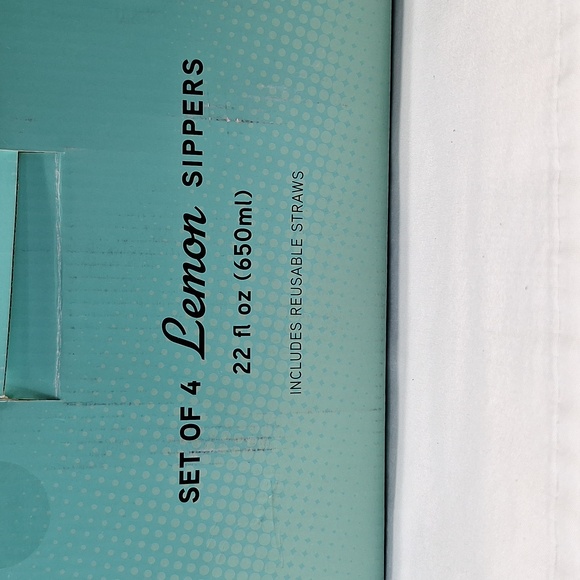 #AFD Set of 4 lemon glass sippers 22fl oz - Picture 8 of 8